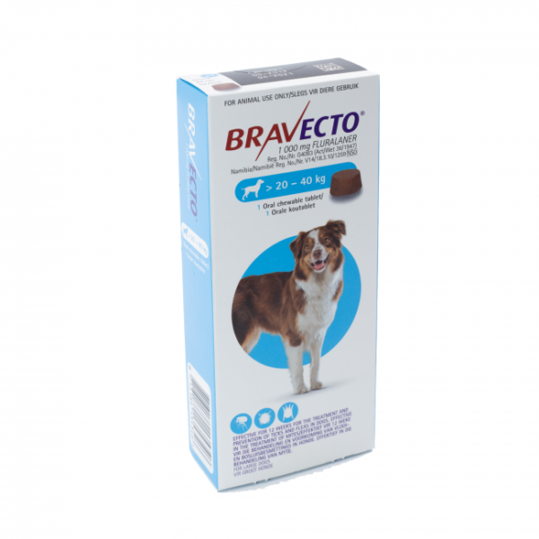 Bravecto Lrg Dogs 1000mg 20-40kg