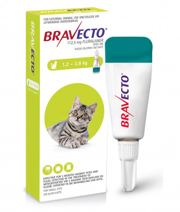 Bravecto S/ON Cat 112.5mg < 2.8kg Sml