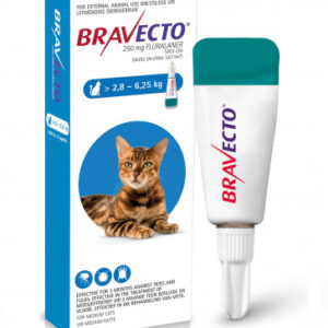 Bravecto S/ON Cat 250mg 2.8 - 6.25kg Med