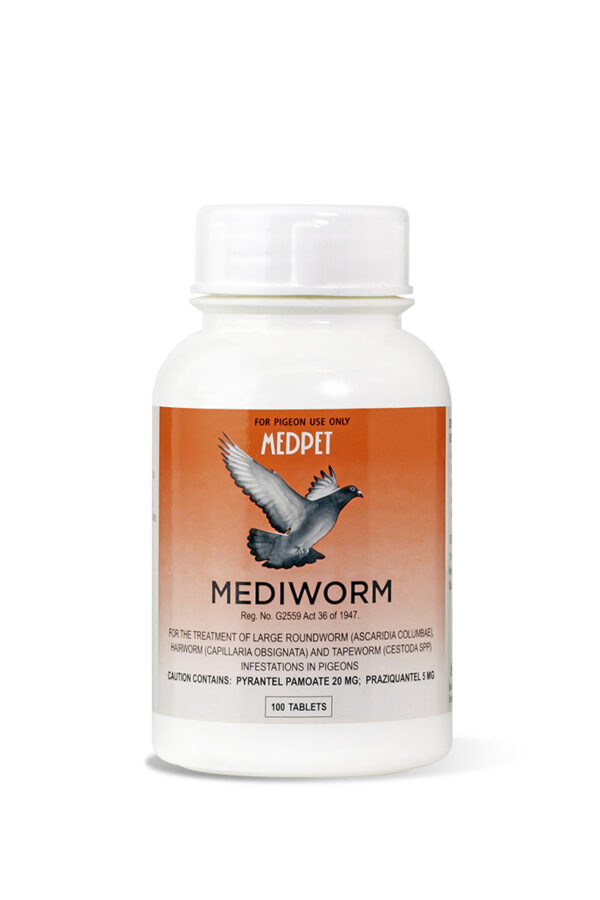 Mediworm Pigeon Tabs 100's