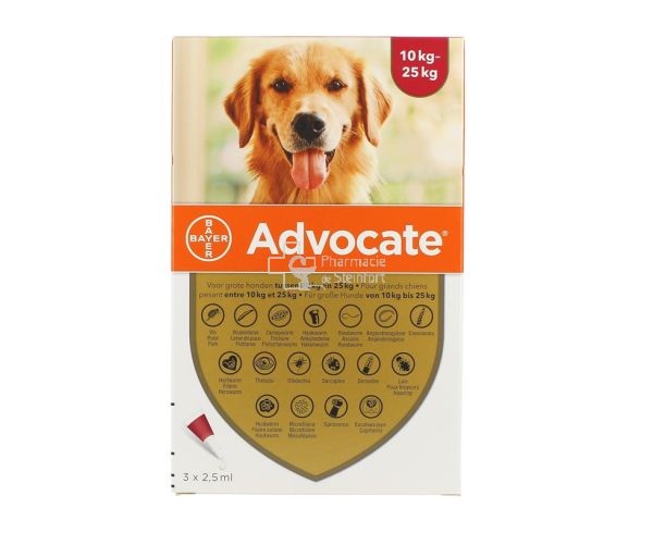 Advocate Dog L 10-25kg 3×2.5ml
