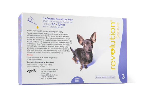 Revolution Dog S 2.6-5kg 3s .25ml Pink