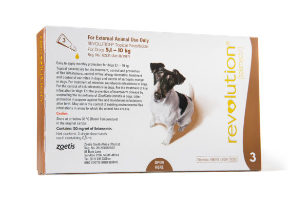 Revolution Dog M 5.1-10kg 3s .5ml Brown